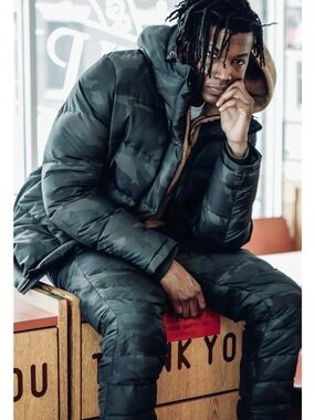 🌿Kith x Nano Universe Nishikawa Down Hooded Puffer Jacket Woodland Camo Small